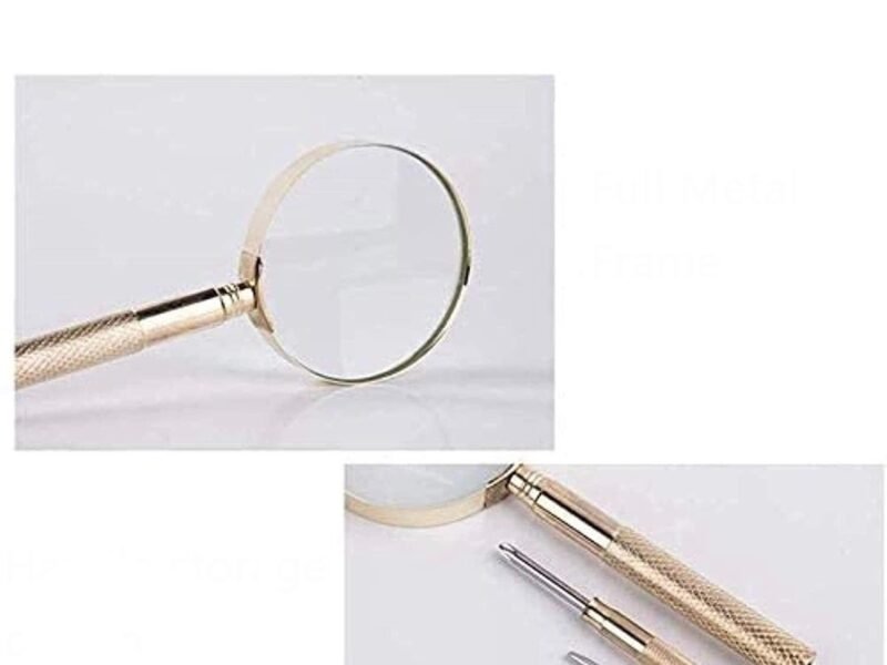 lupa con juego de destornilladores 5x aumento codigo 599910