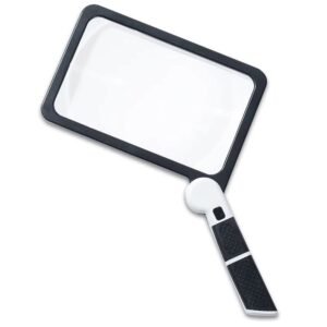 lupa de mano fresnel con luz led codigo 6185