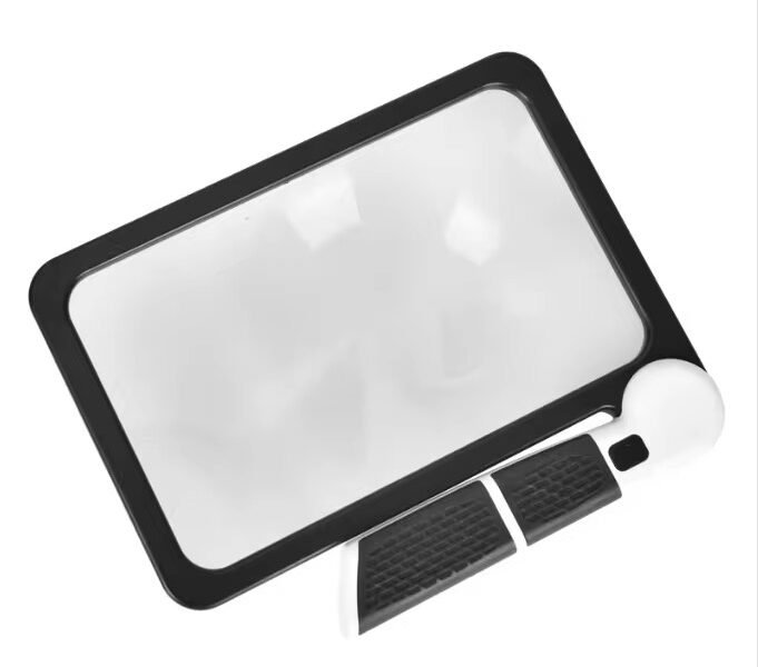 lupa de mano fresnel con luz led codigo 6185