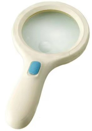 lupa con luz led blanca 2.5x + bifocal 5x mod6905