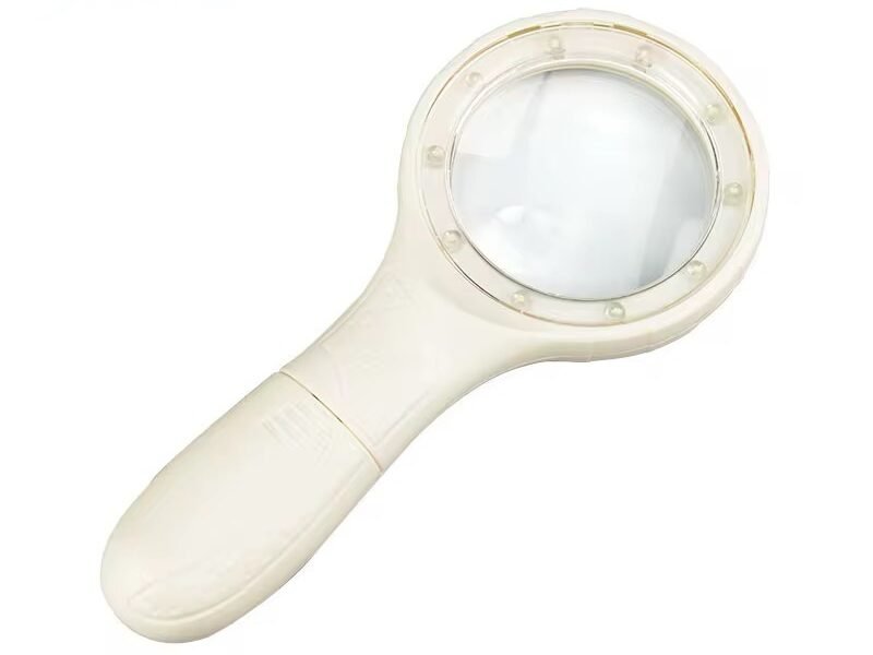 lupa con luz led blanca 2.5x + bifocal 5x mod6905