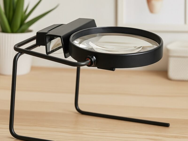 lupa de mesa con 2 aumentos + bifocal 6x + luz cod83024