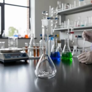 es un matraz aforado de 100 ml, clase a. codg003