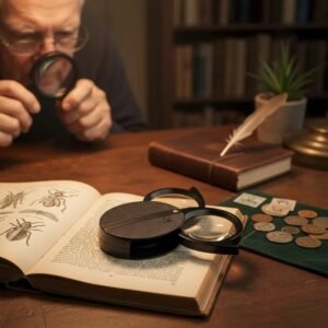 lupa 2 en 1 plegable 5x c/u cod7052