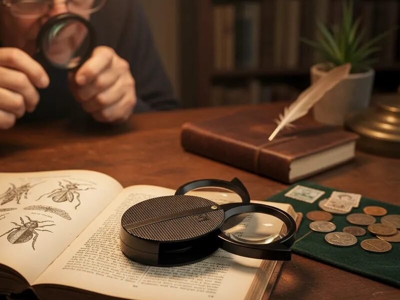 lupa 2 en 1 plegable 5x c/u cod7052