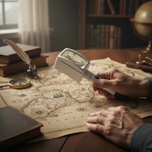 lupa 3x rectangular con luz y con cabezal móvil cod20165