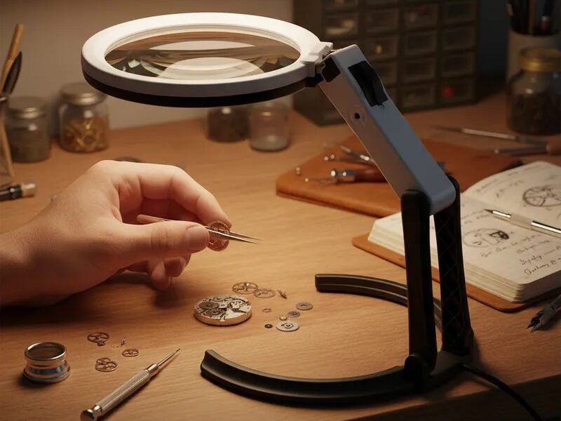 lupa con 1,8x/5x aumentos con luz led cod3b1d