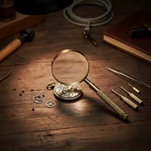 lupa con juego de destornilladores cod599