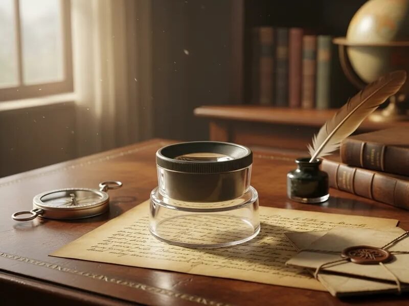 lupa copa 14x con estuche de cuero cod6759