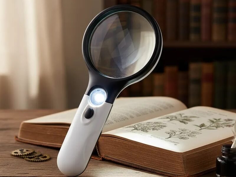 lupa de mano con led 4x y 30x cod70108b