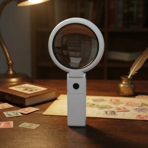 lupa de mano y mesa con luz usb codfs75rc