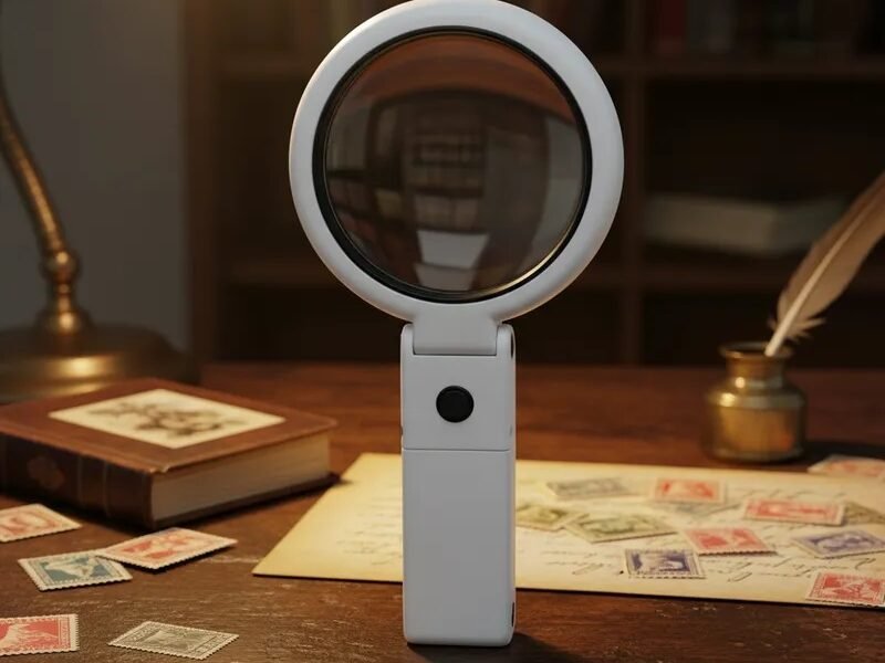 lupa de mano y mesa con luz usb codfs75rc