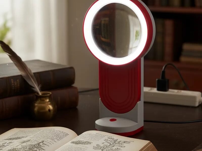 lupa de mano y mesa con luz usb codth7022