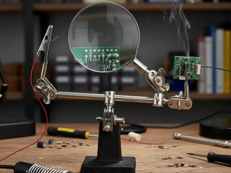 lupa de mesa con agarres para soldar cod16129