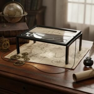 lupa de mesa con aumento y luz fresnel cod250125