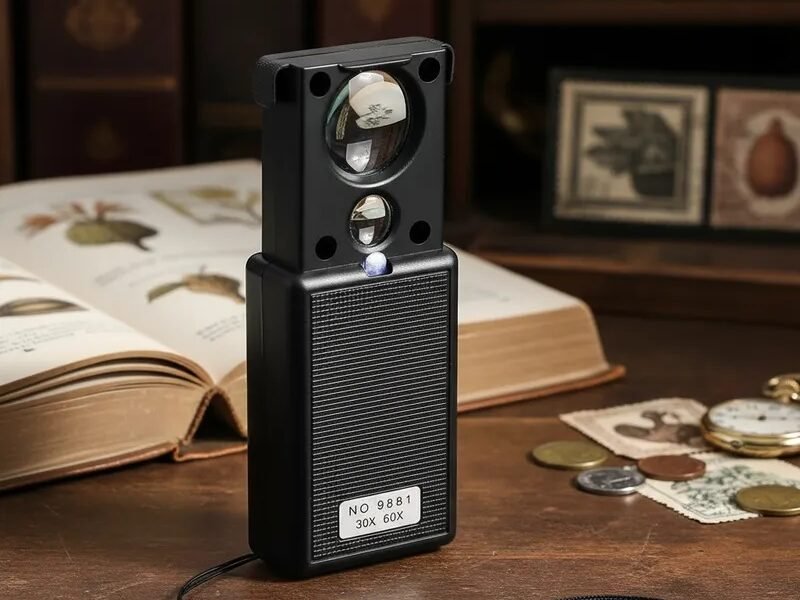 lupa joyero con 2 aumentos y luz led cod9881