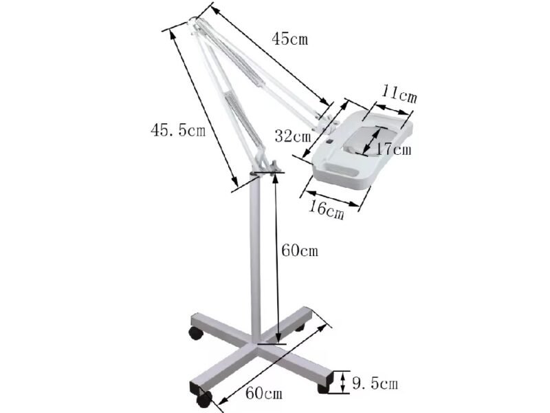 lupa pie 5x luz led codlt86f35led