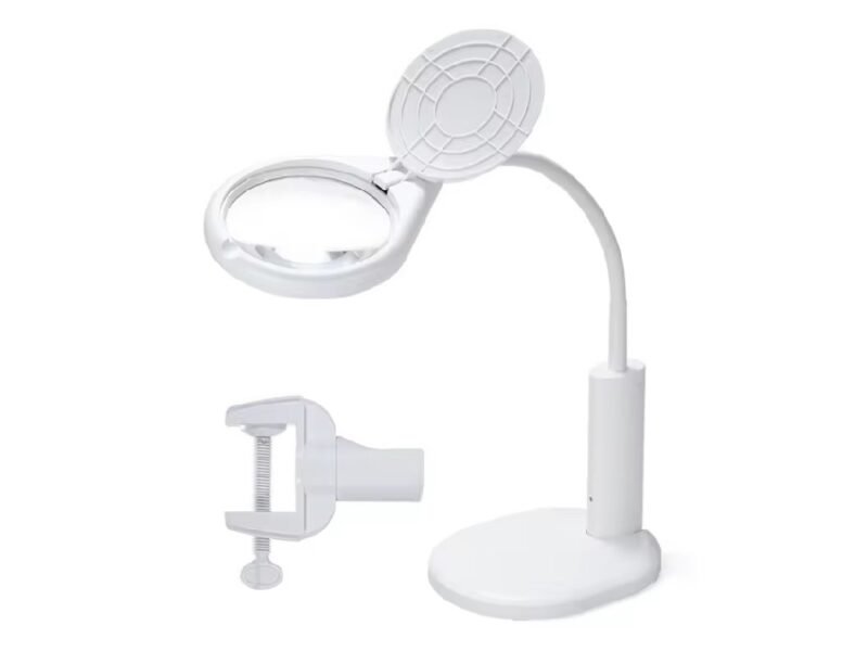 lupa led con pie y morsa codtj108c