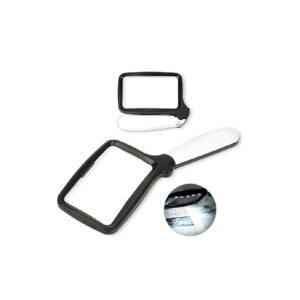 lupa rectangular con luz led 3x cod10863