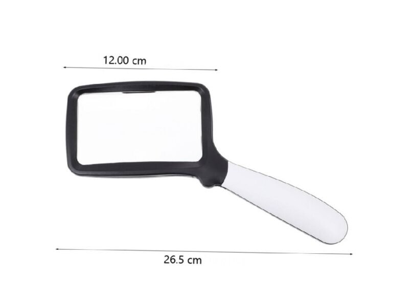 lupa rectangular con luz led 3x cod10863