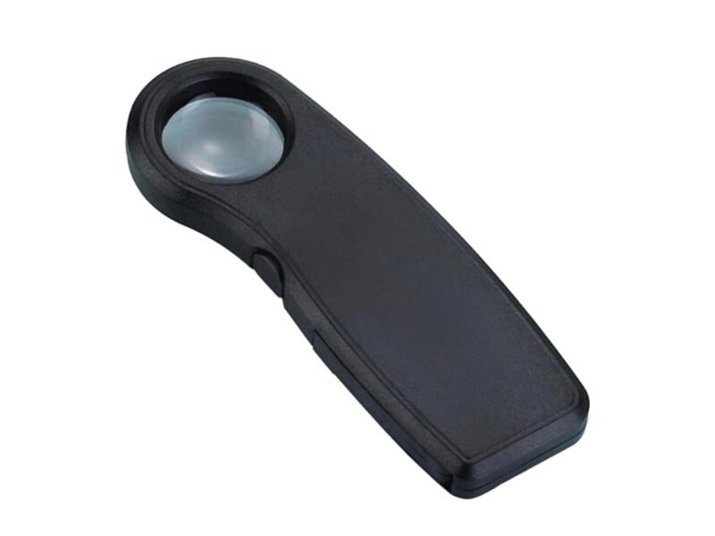 lupa con luz led y ultravioleta 30x cod21012a