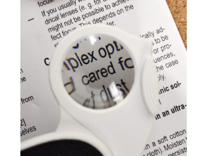 lupa plegable con luz led y ultravioleta 45x cod7101