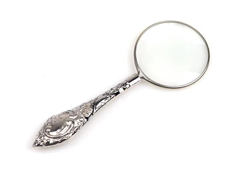 Lupa Metálica Aumento 5x Cod18155A lupa metálica gris de aumento 5x