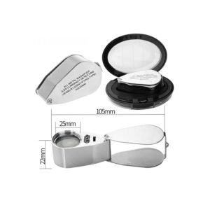 lupa joyero 40x luz led y uv mod9890