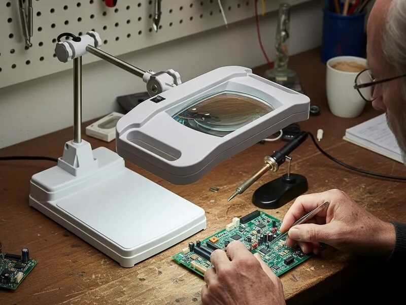 lupa 5x luz led codlt86h5led