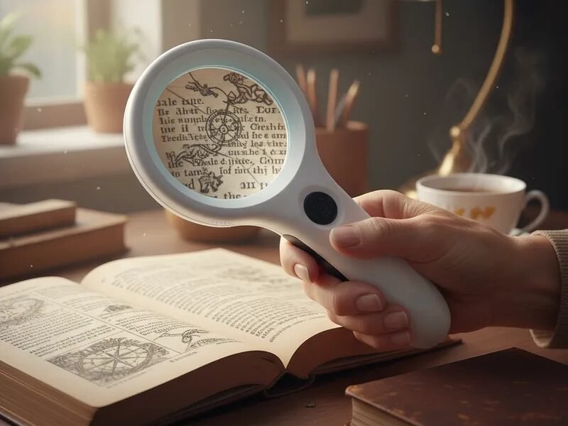 lupa con 8 led 4x cod9586