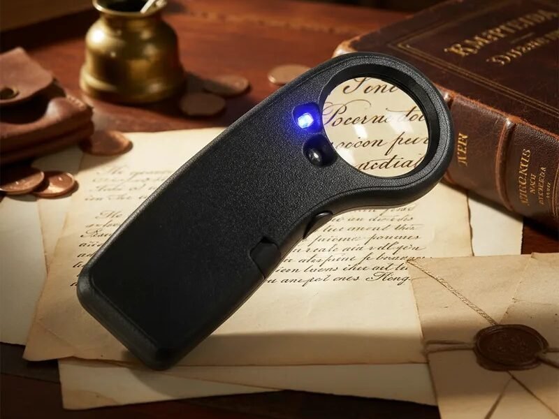 lupa con luz led 40x cod21012