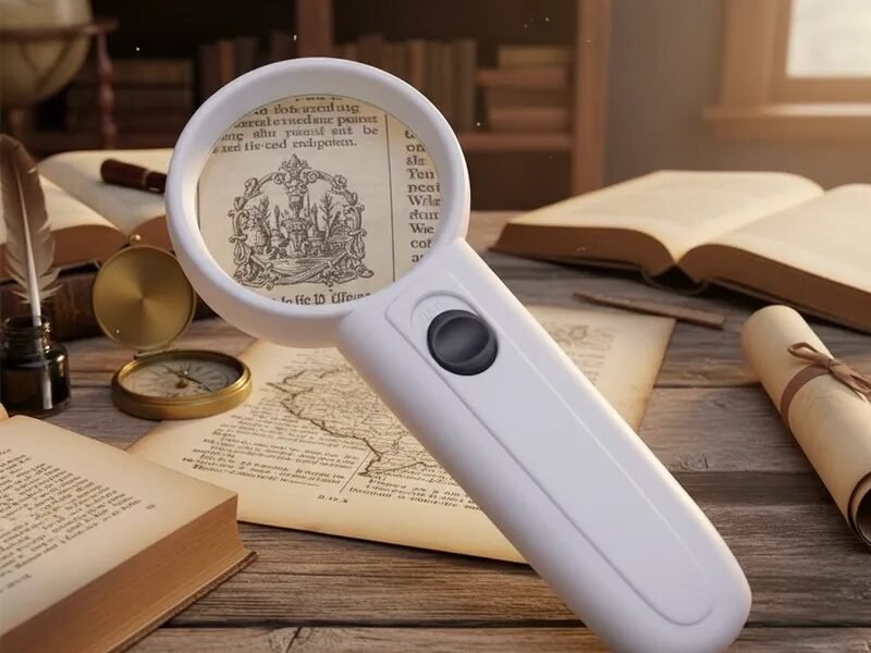 lupa con luz led 5x cod6b