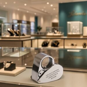 lupa joyero 40x luz led y uv mod9890