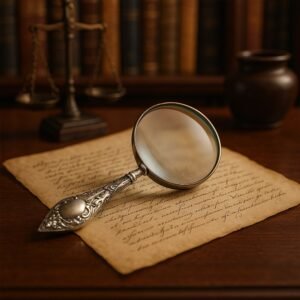 lupa metálica gris de aumento 5x lupa metálica gris de aumento 5x