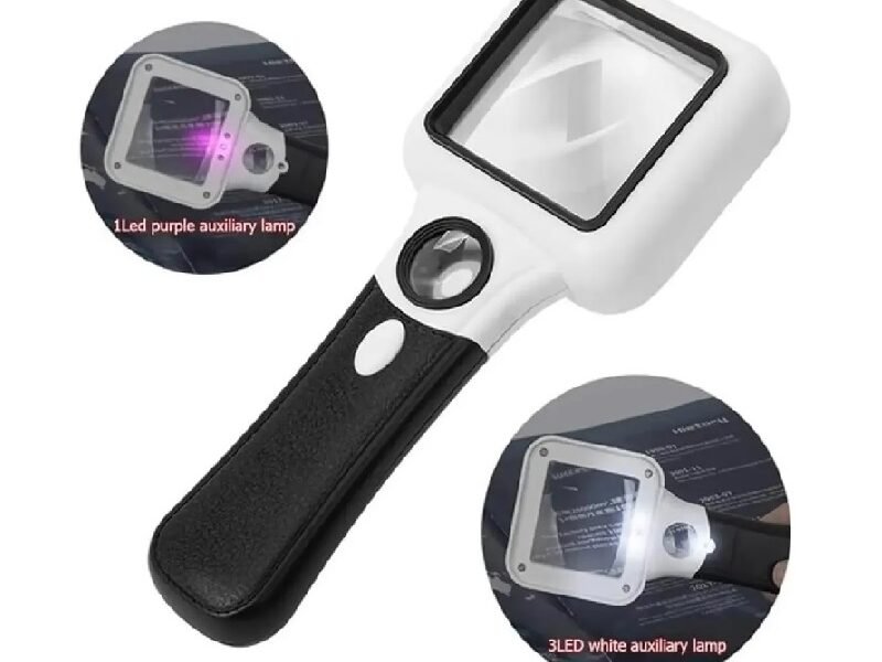 lupa de mano led 5x y 45x cod6018