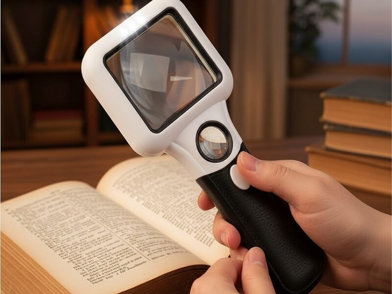 lupa de mano led 5x y 45x cod6018